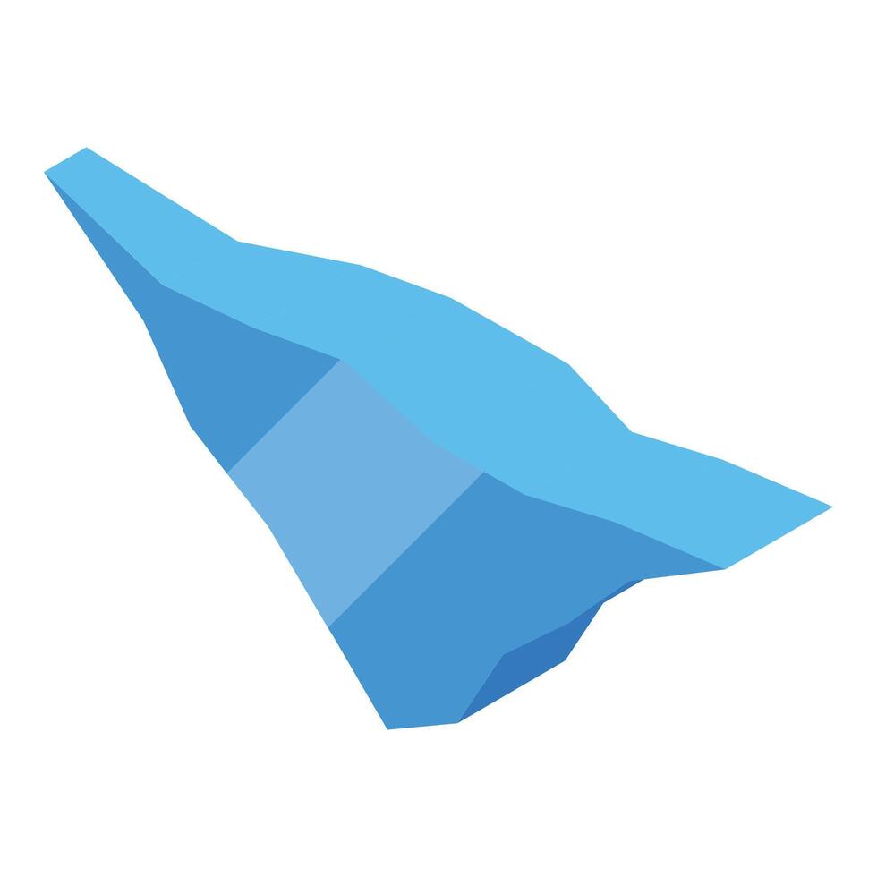 Large iceberg is floating on the water surface vector