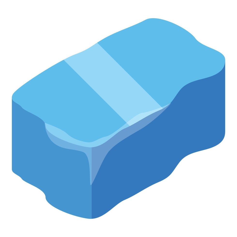 Blue eraser rubber rubbing out leaving clean sheet isometric vector