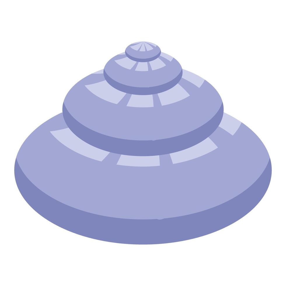 Purple shell lying with spiral structure visible vector