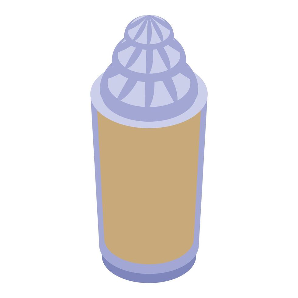 Cocktail shaker standing on white background isometric view vector