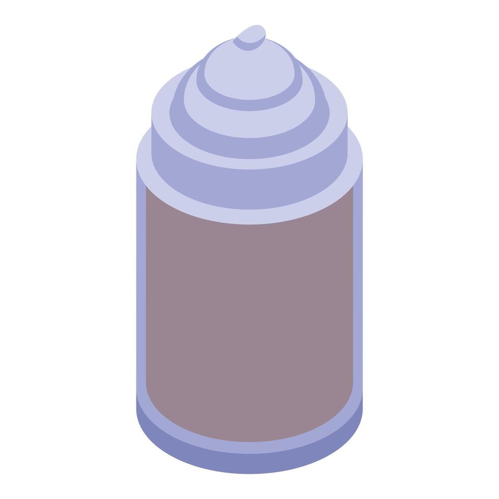 Whipped cream canister dispenser holding dessert topping for baking vector