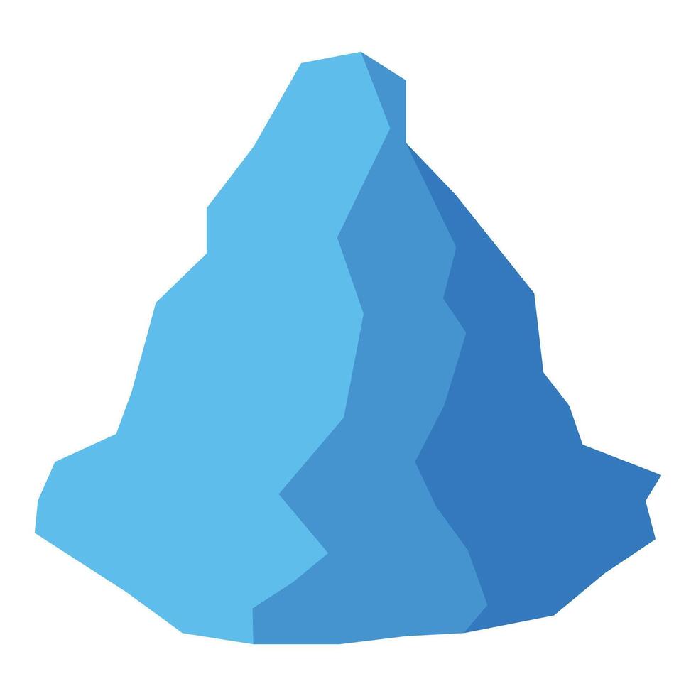 Big geometric iceberg floating in ocean vector