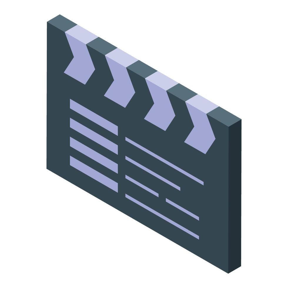 Classic movie slate clapperboard for filmmaking is depicting starting shooting vector
