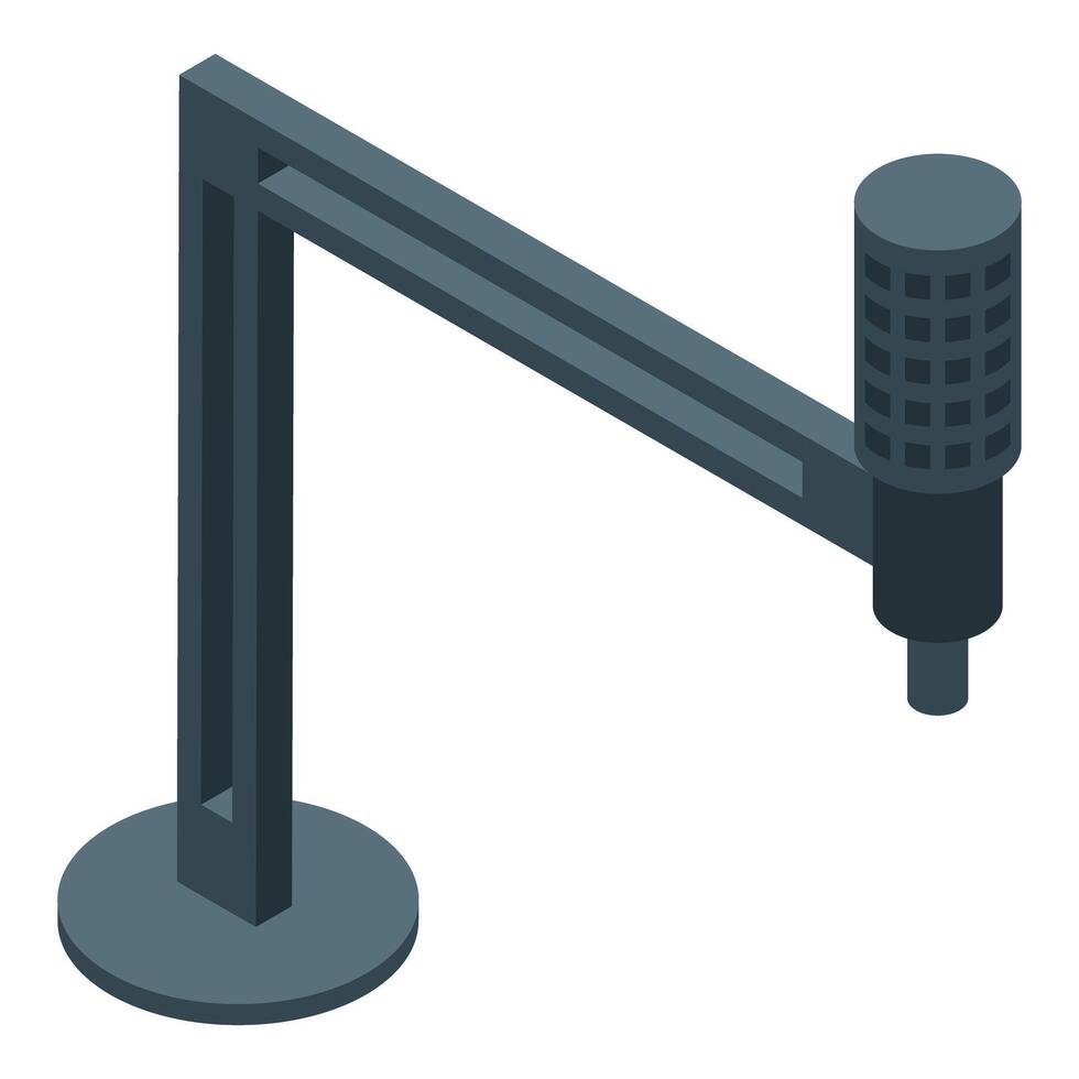 Studio microphone is broadcasting audio podcast vector