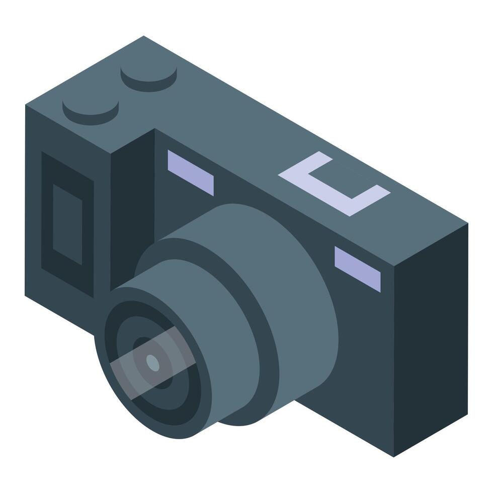 Professional digital camera capturing stunning moments in isometric view vector