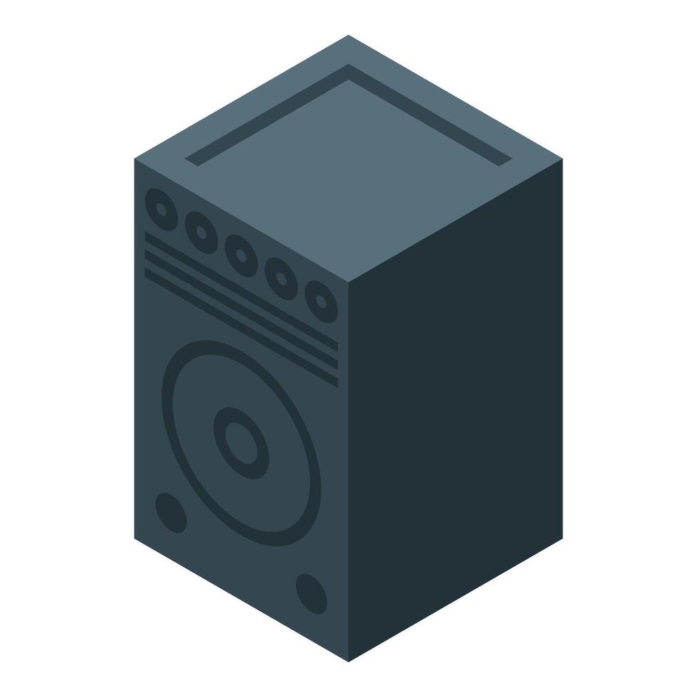 Big electro speaker playing music at a concert vector