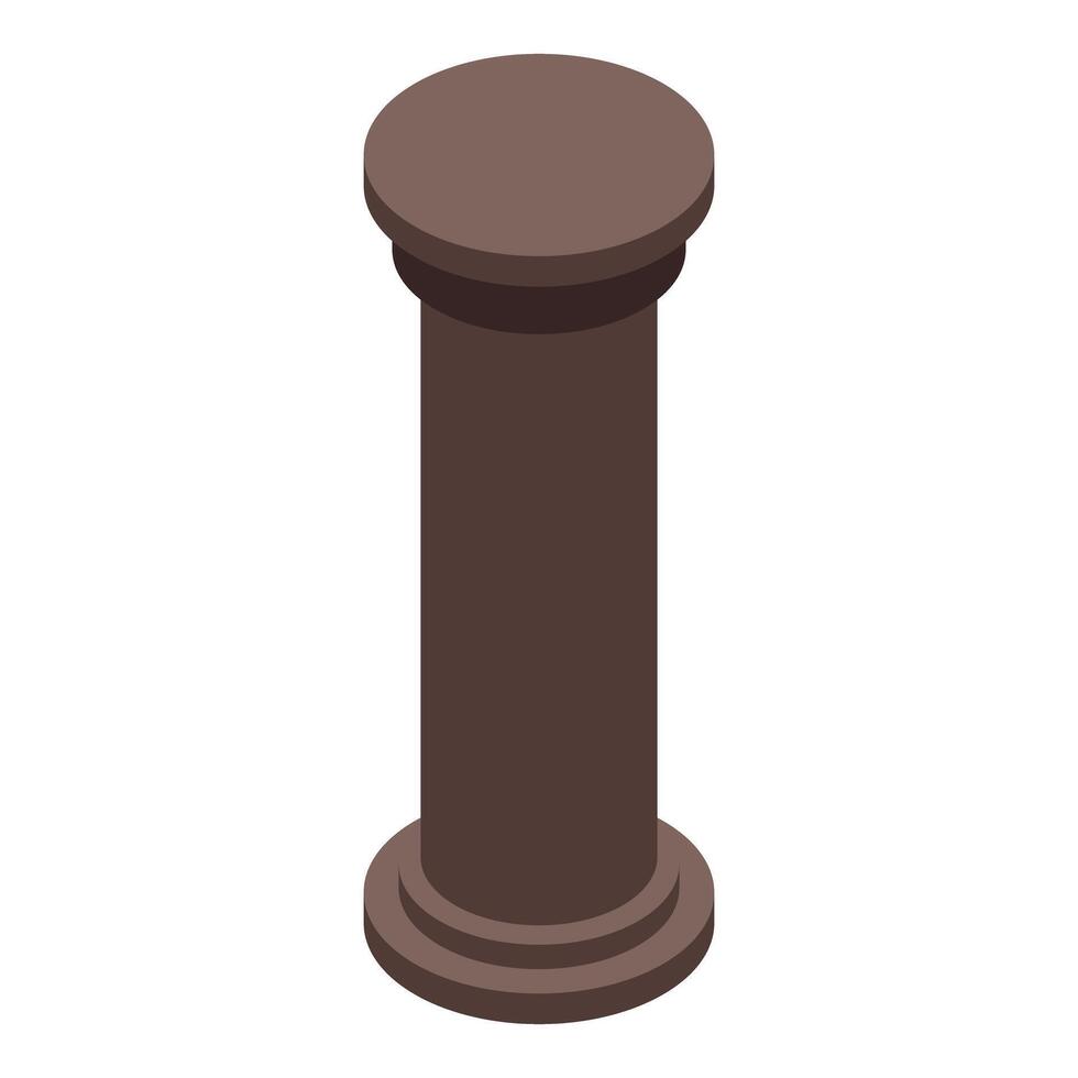 Ancient column standing tall as symbol of strength and history vector