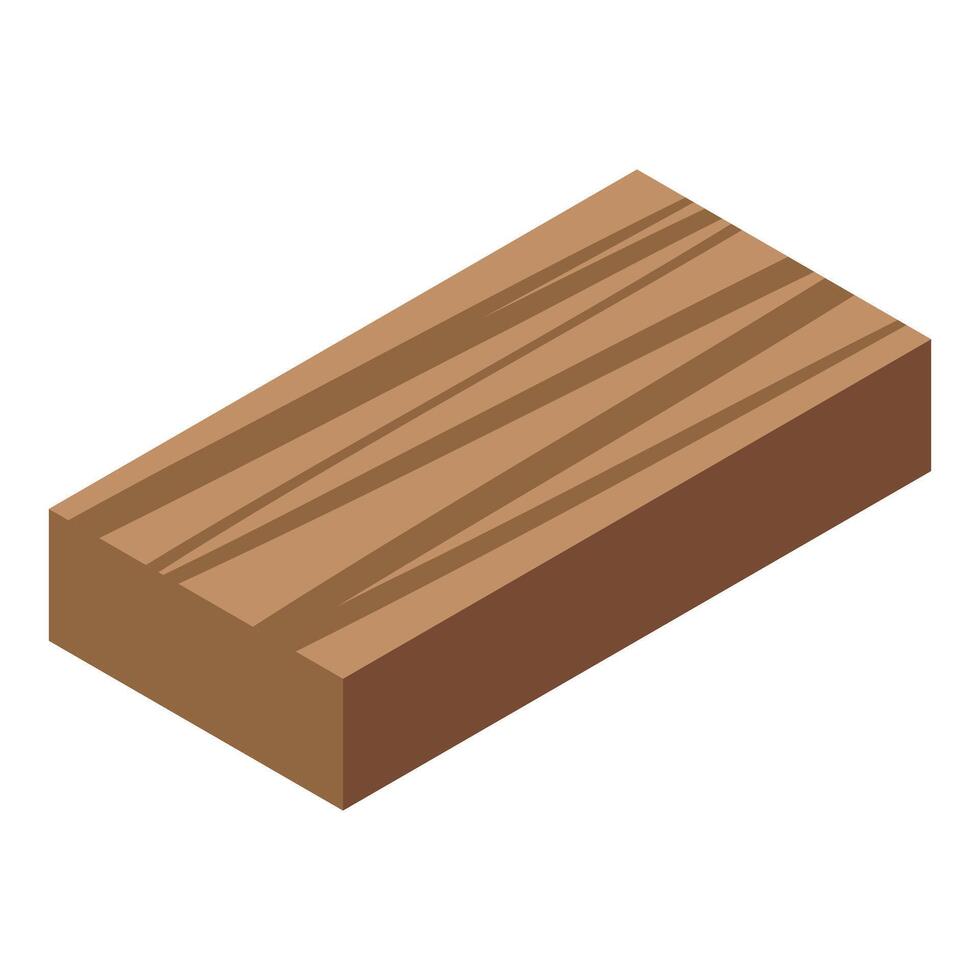 Wooden plank representing construction material and carpentry vector