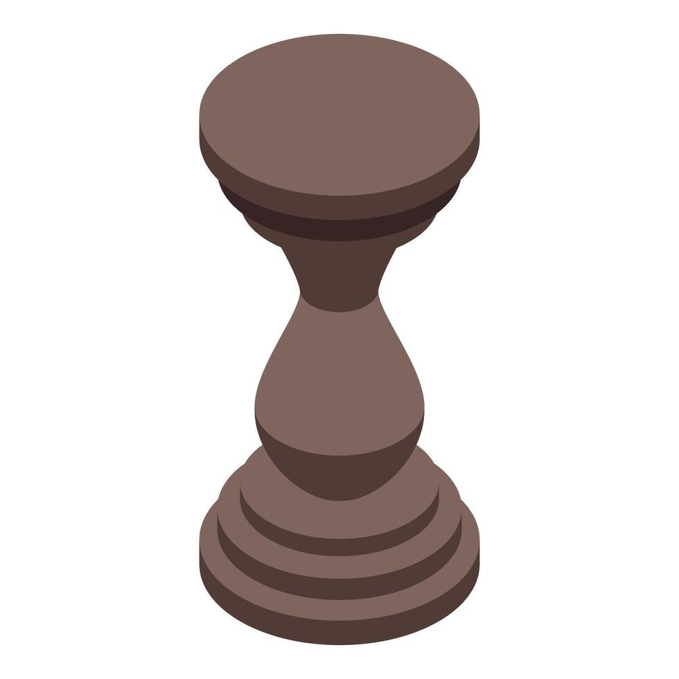 Wooden baluster standing on white background vector