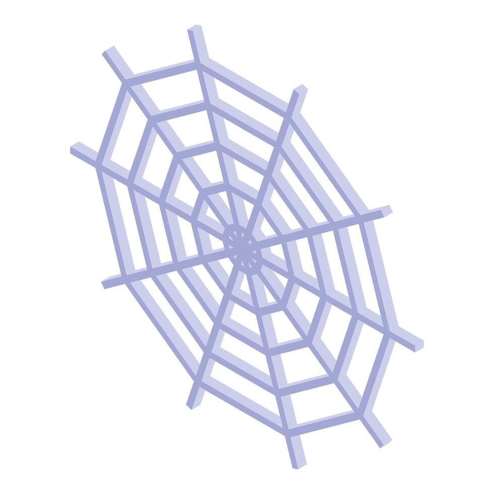 3d spider web is waiting for its next prey vector
