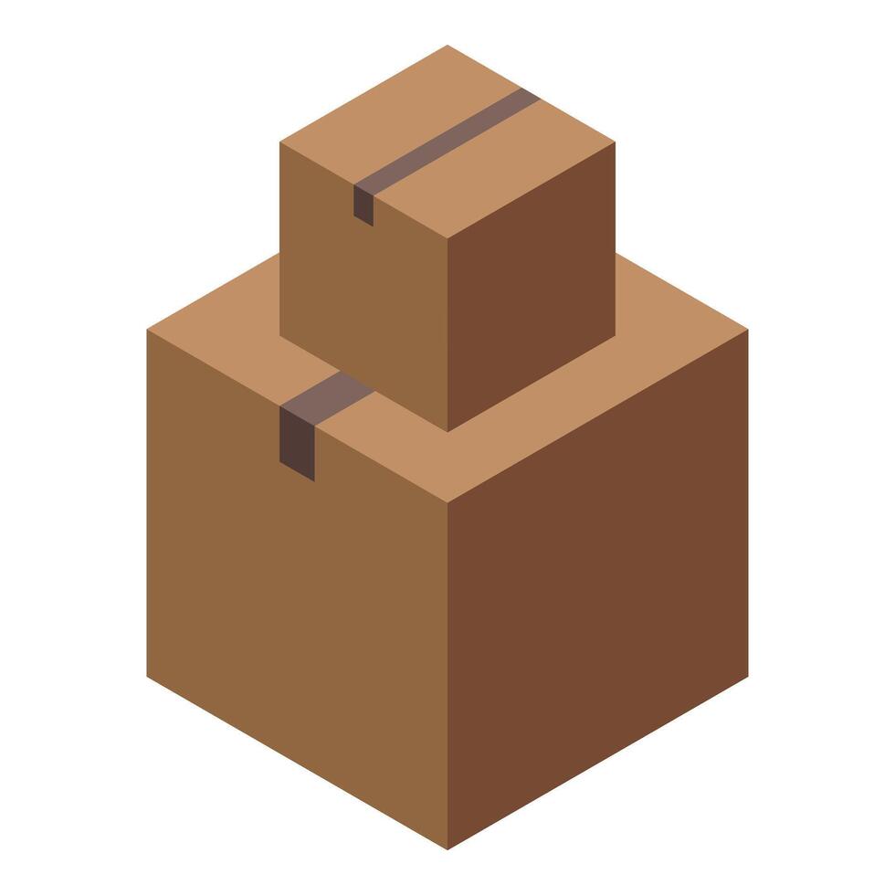 Stacked cardboard boxes representing logistics and delivery vector