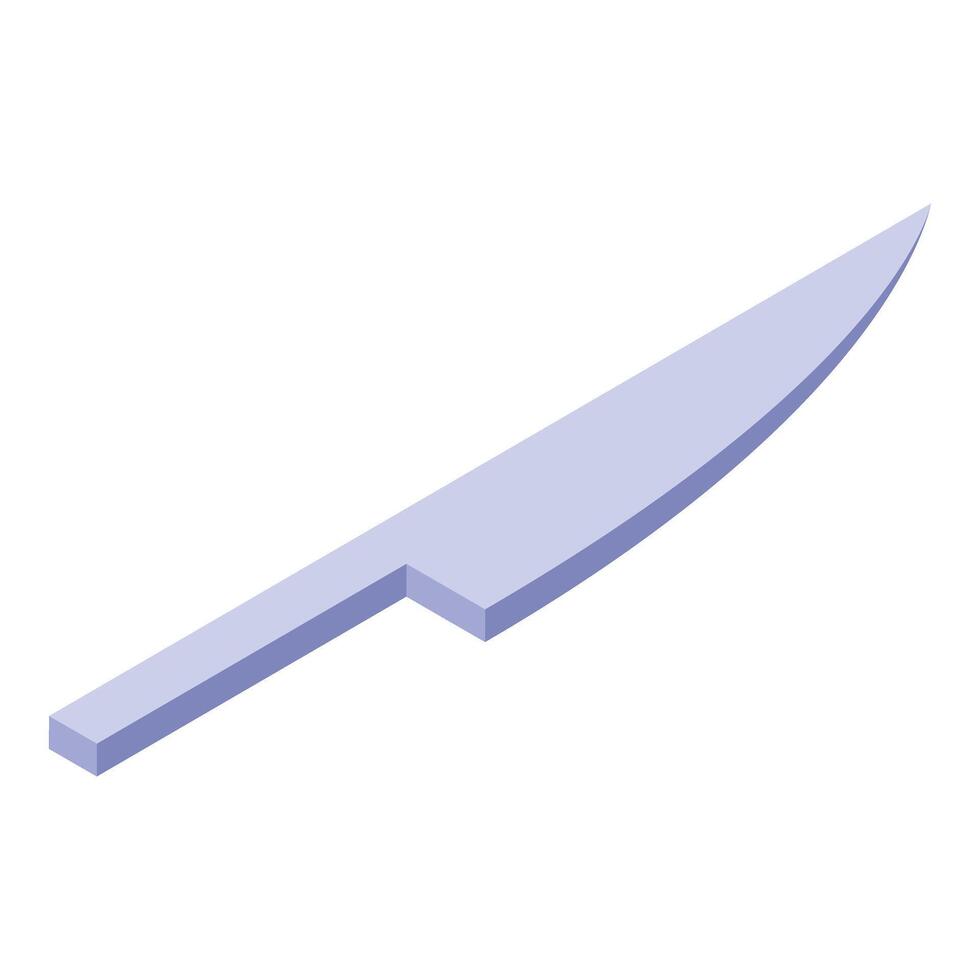 Sharp knife isometric kitchen utensil icon vector