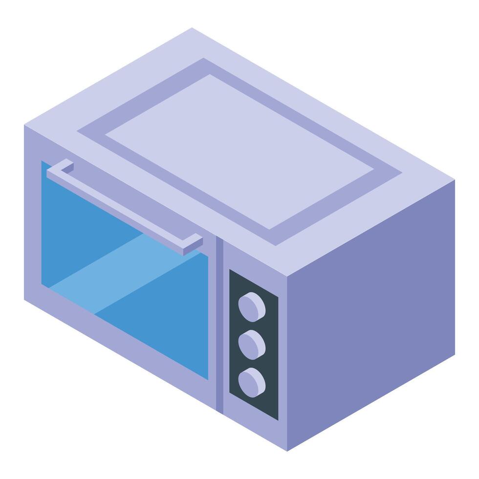 Modern microwave oven isometric illustration vector