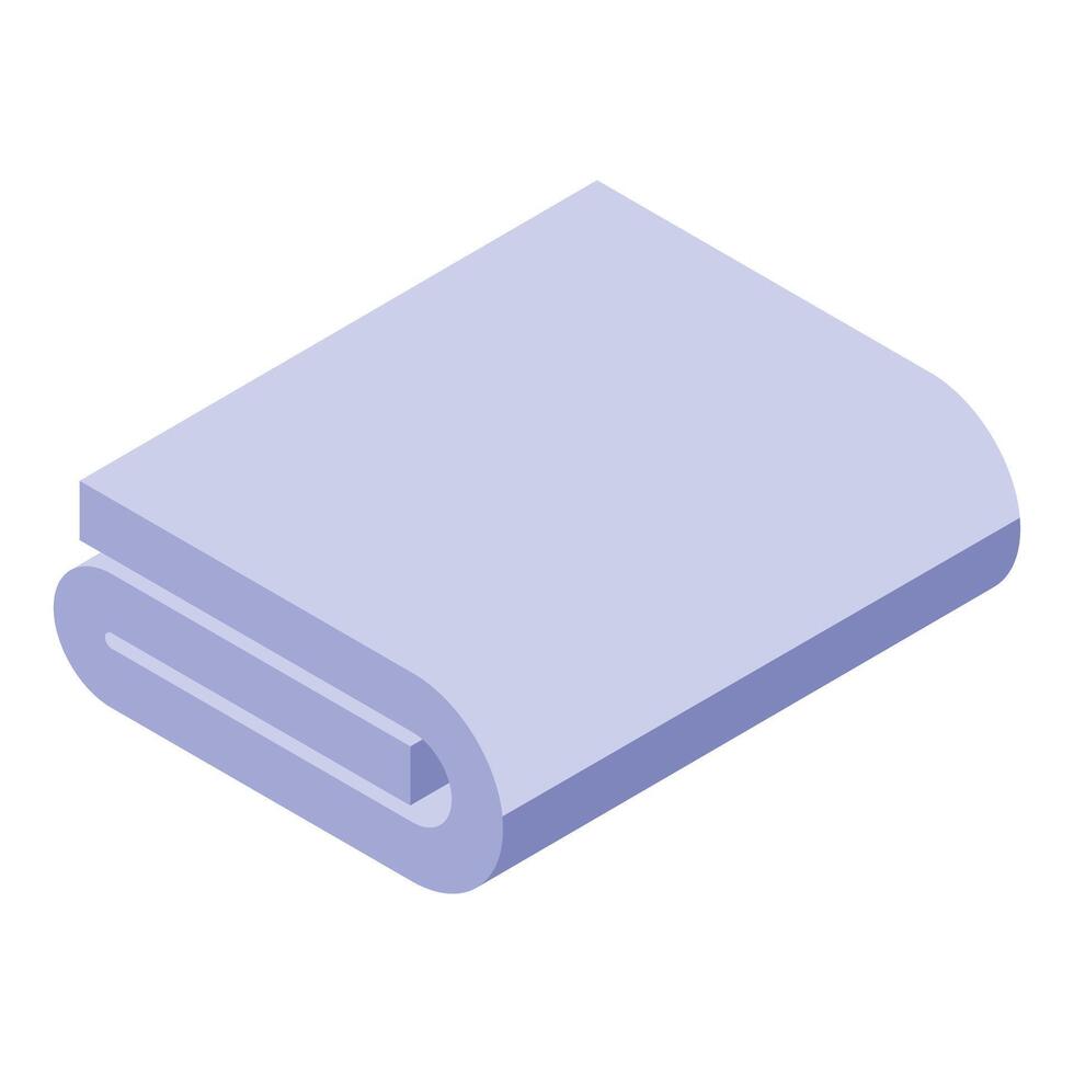 Folded clean towel icon isometric style vector