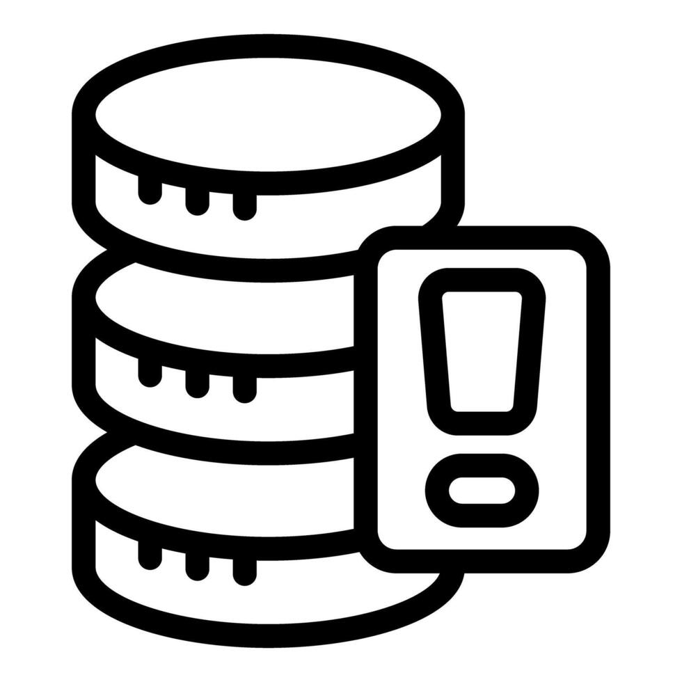 Database showing warning message icon, data error concept vector