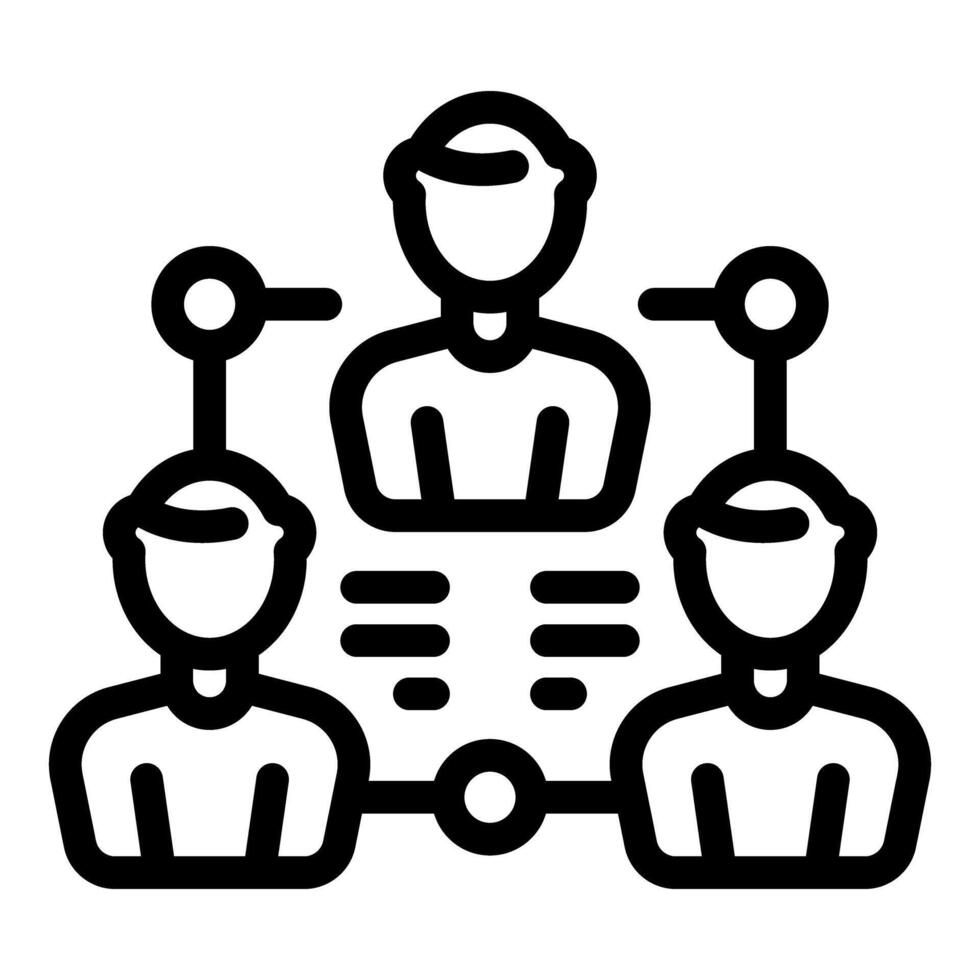 Team connecting online, businessmen working remotely from home office vector