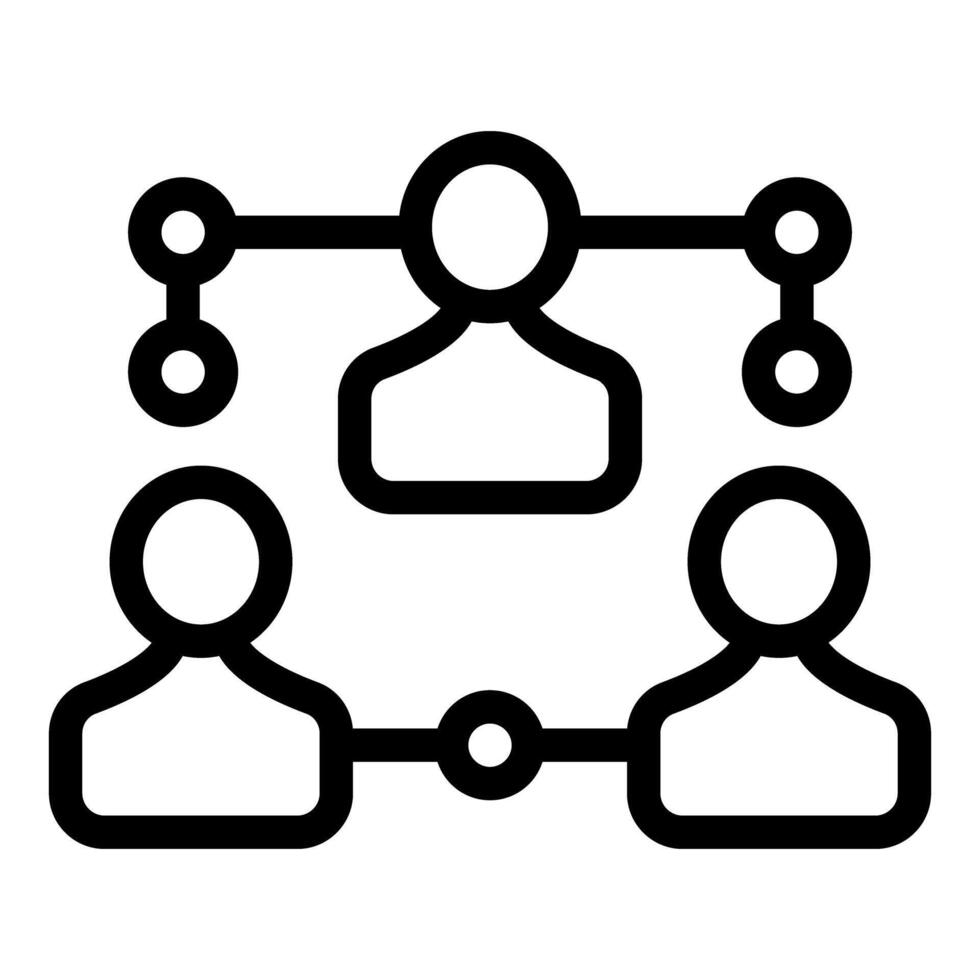 Business people connecting sharing sharing ideas through network vector