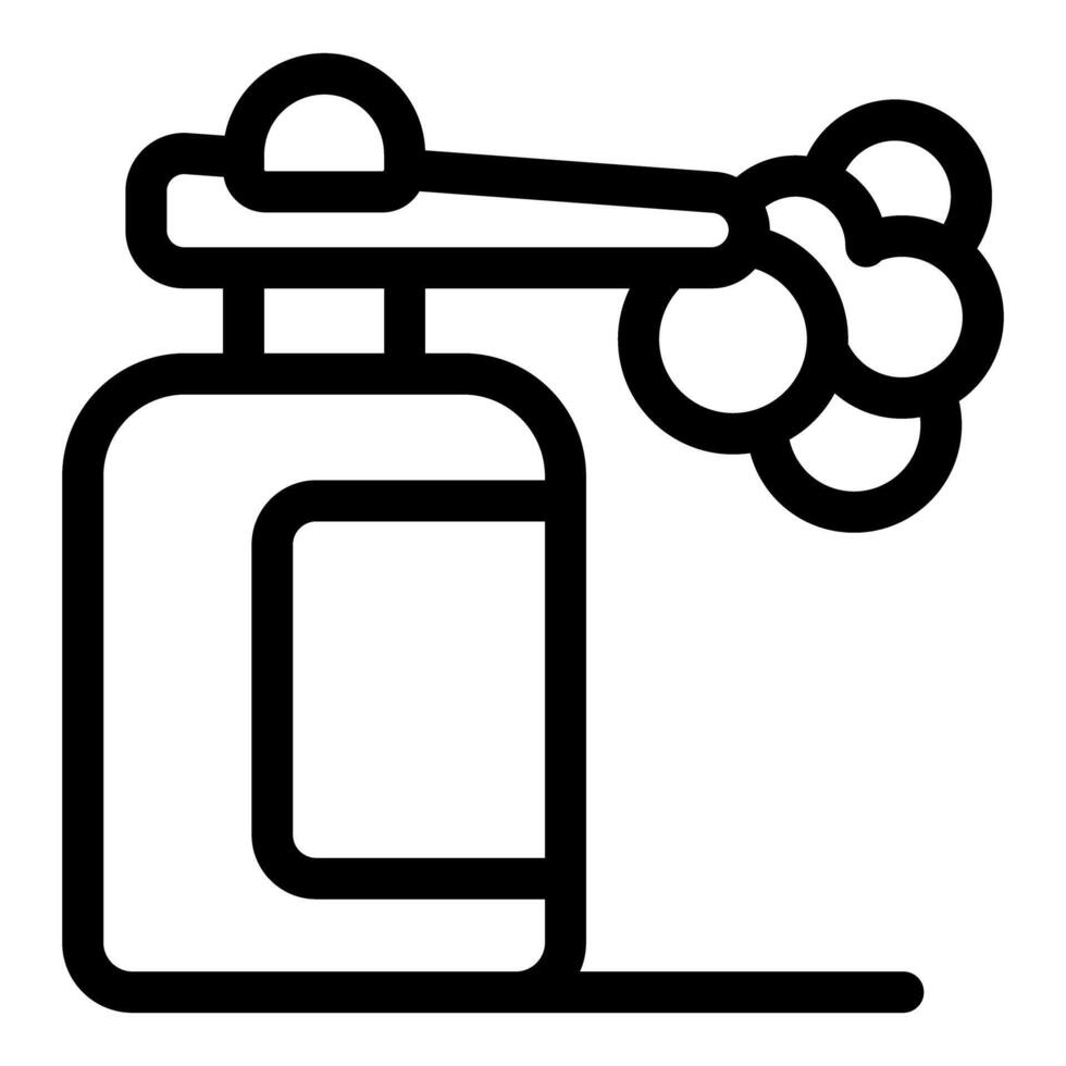 Spray bottle releasing cleaning product for disinfection vector