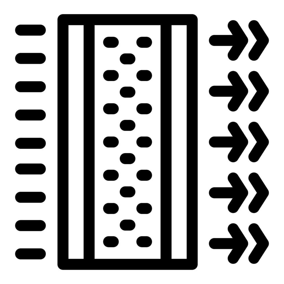 Breathable membrane allowing airflow for wall thermal insulation vector