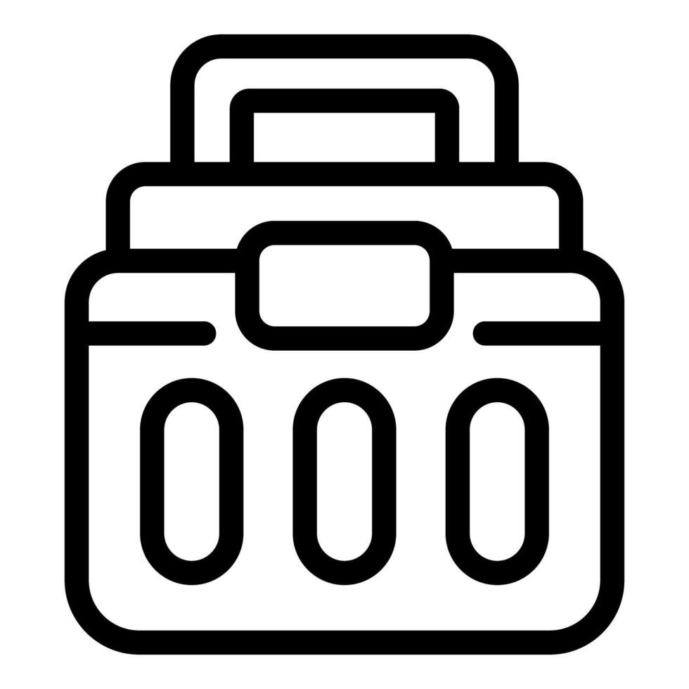 Line icon style illustration of a toolbox for construction or diy projects vector