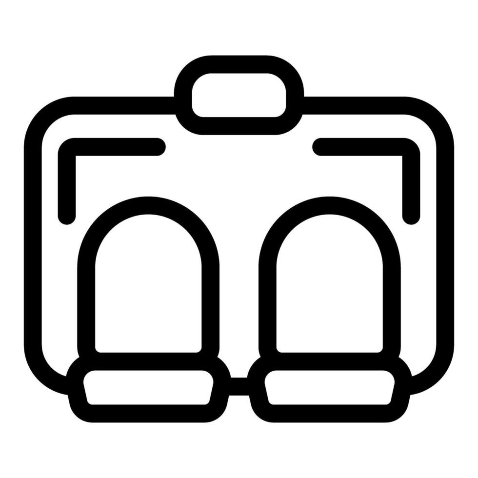 Vr glasses displaying two images for stereoscopic effect vector