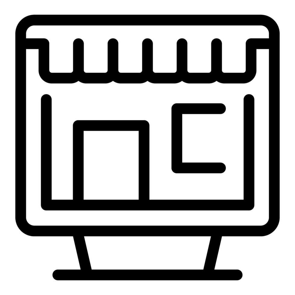 Online shop building interface for e commerce purchases vector