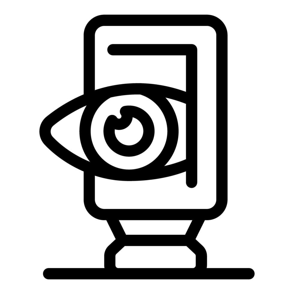 Eye tracking system scanning vision using modern technology vector