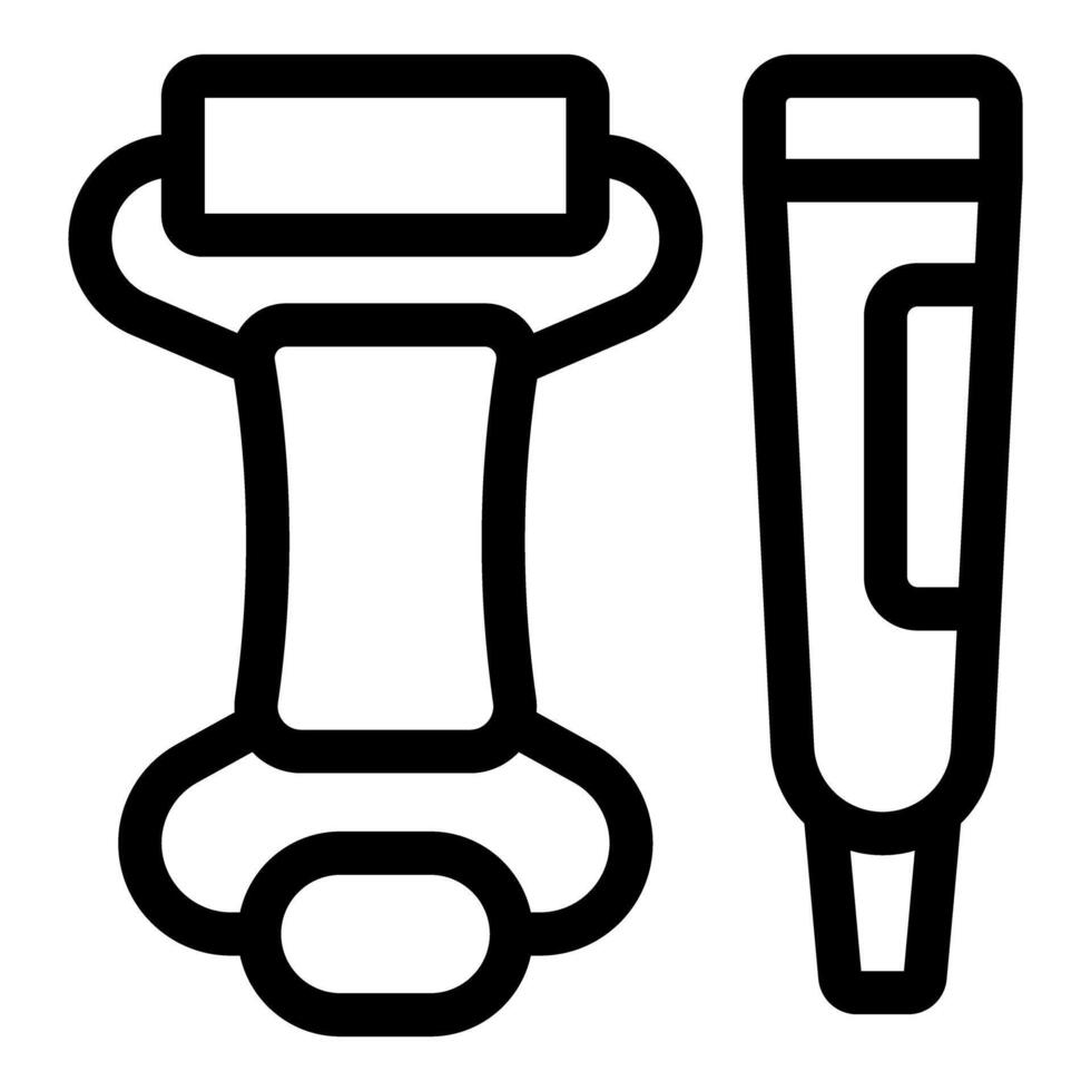 Shaving foam and razor depicting concept of personal hygiene routine vector