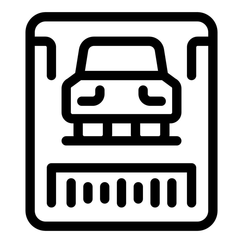 Car parking card showing parking permit or pass vector