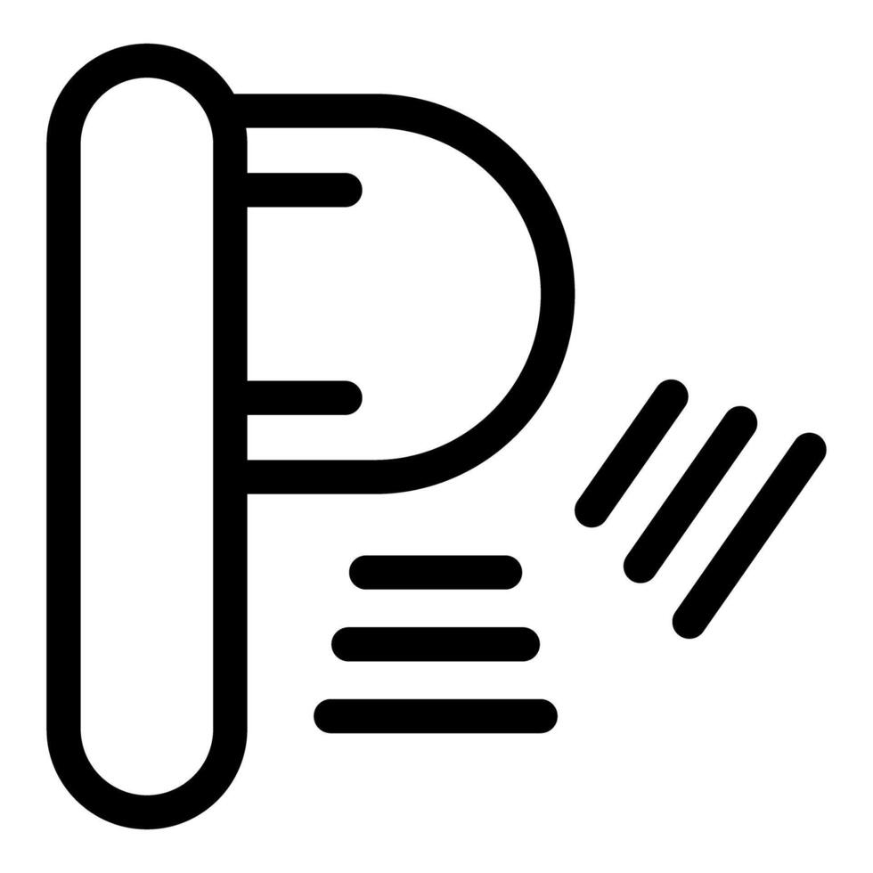Parking sensor icon showing distance from object vector