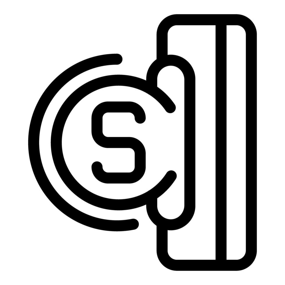 Credit card being charged with contactless payment system vector