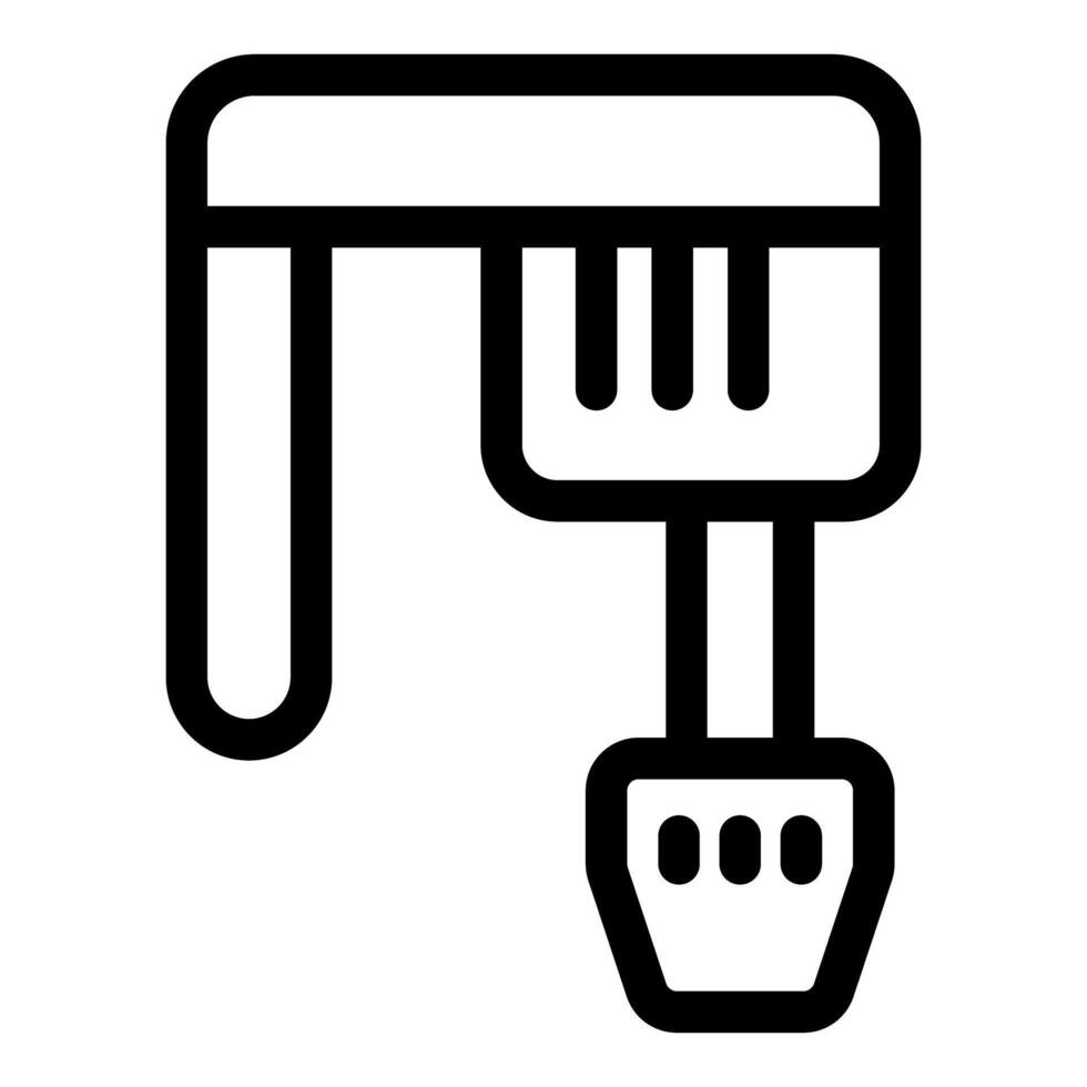 Electric hand mixer icon depicting beating and mixing food vector
