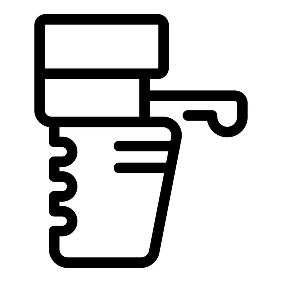 Water pump icon showing water flowing for irrigation vector
