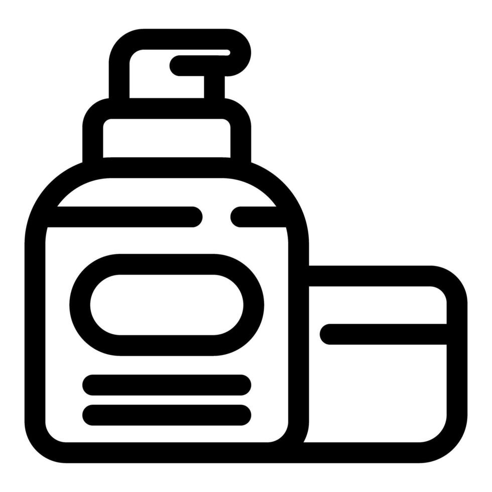 Dispenser bottle offering moisturizing cream for skincare routine vector