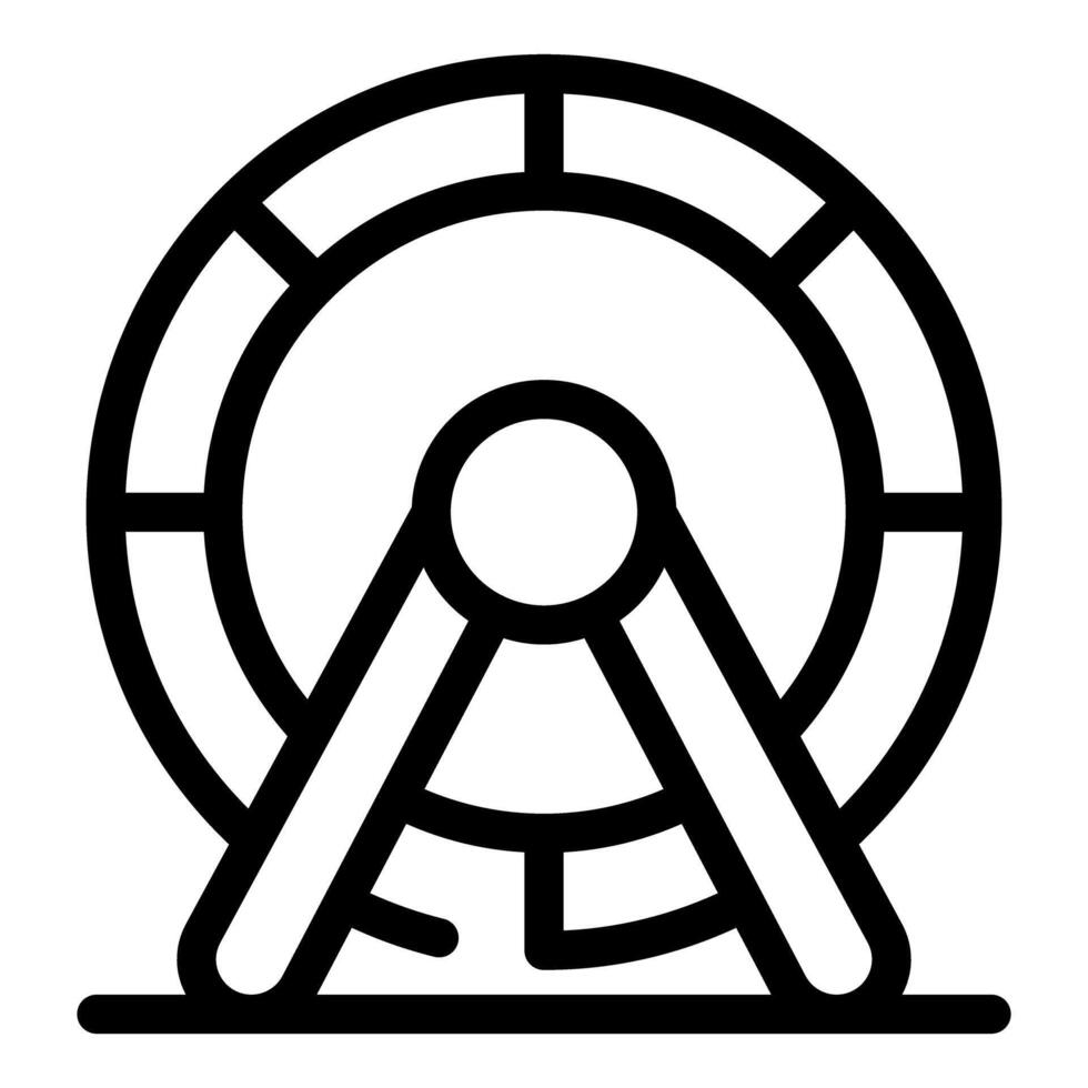 Hamster wheel standing on the floor is waiting for playing vector