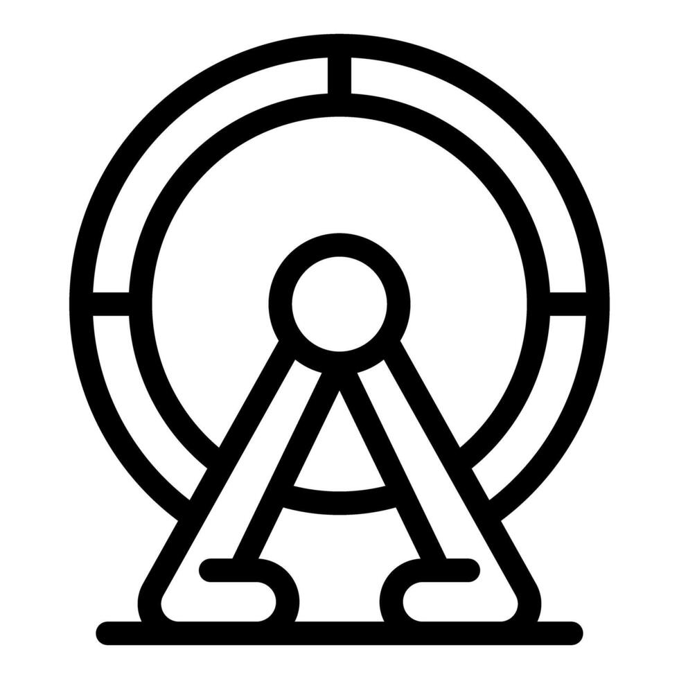 Hamster wheel standing on stand for running and playing vector