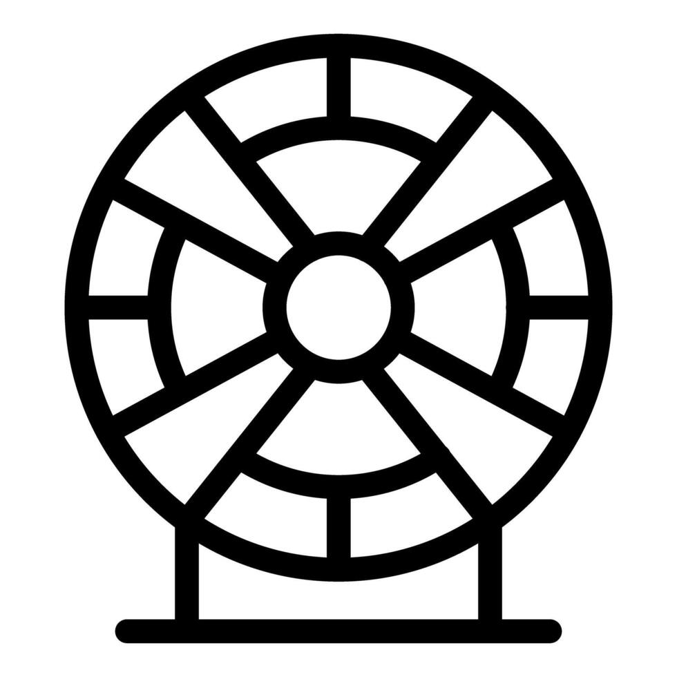 Hamster wheel standing on support with metal bars for running vector