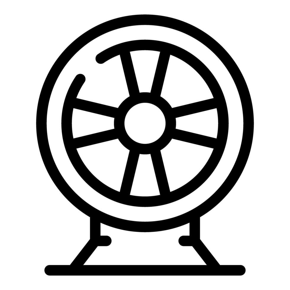 Hamster wheel icon representing pet activity and entertainment vector