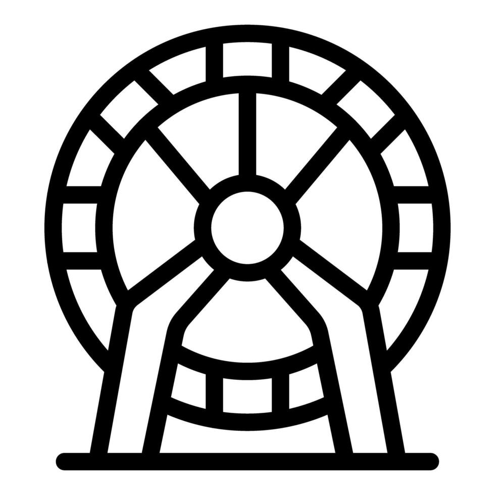Hamster wheel standing on support with metal grid inside for running pet vector