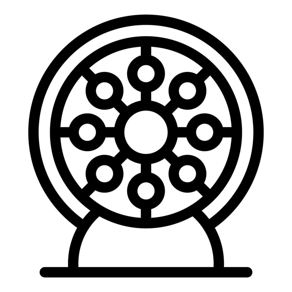 Perpetual motion machine generating free energy icon vector