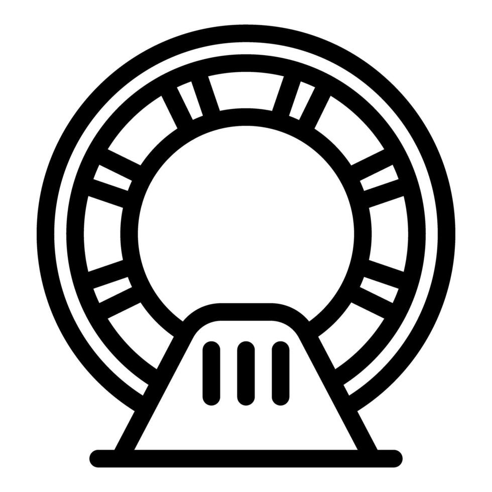 Time machine portal opening up to the future vector