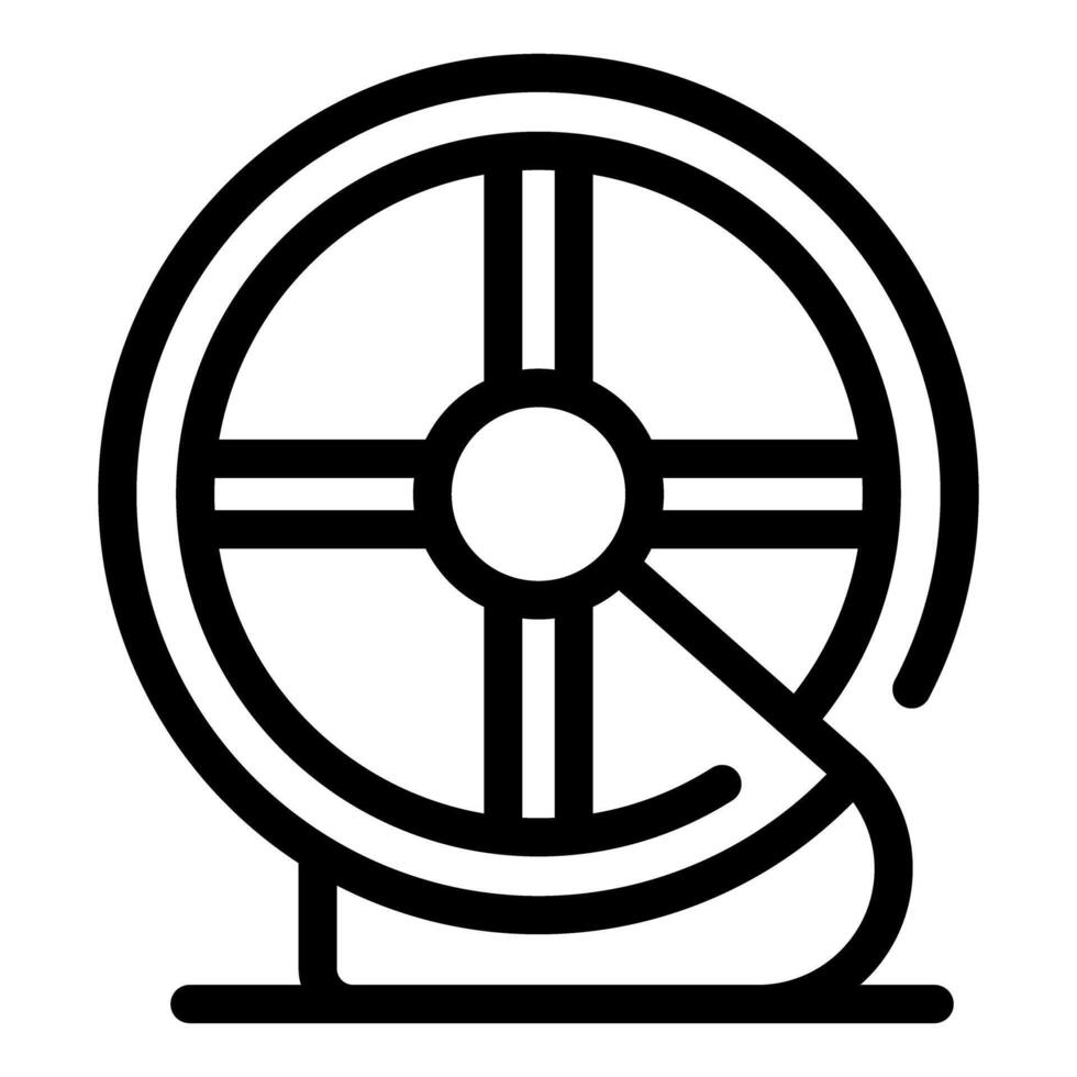 Hamster wheel icon depicting running wheel for pets vector