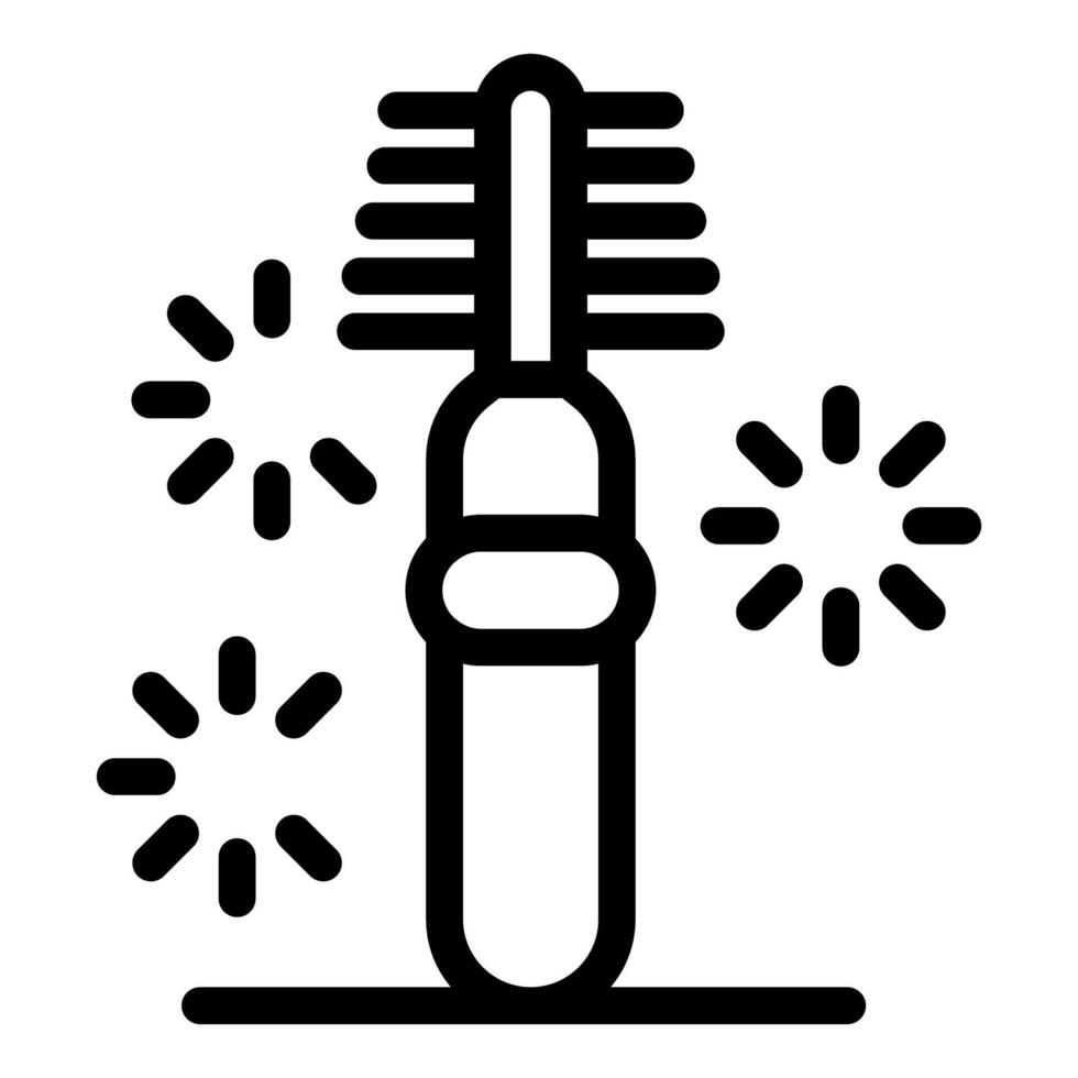 Mascara brush with shining stars for beauty and makeup products vector