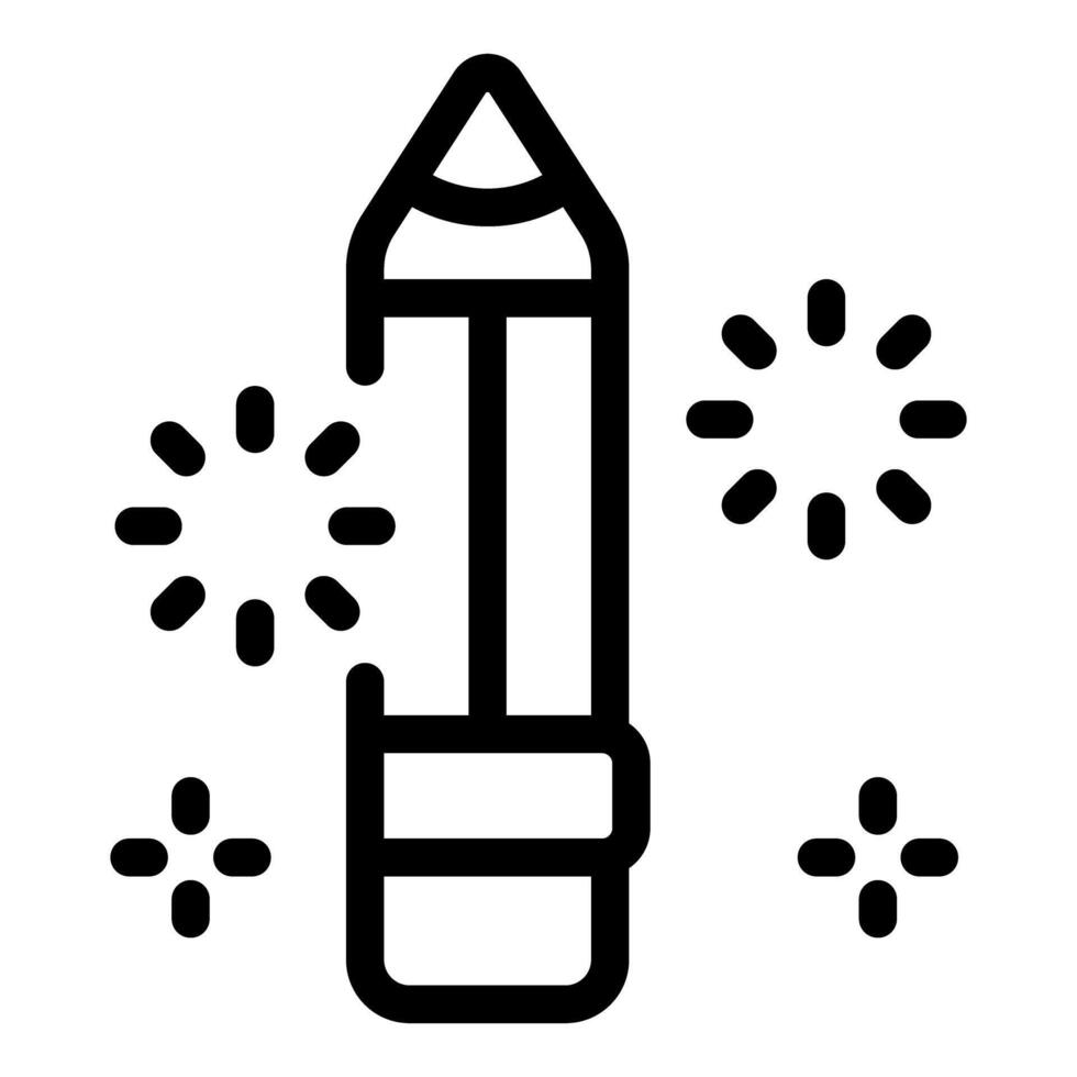 Pencil surrounded by stars sparkling, generating creative ideas vector