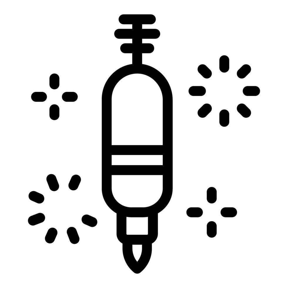 Marker pen surrounded by stars symbolizing creativity and inspiration vector