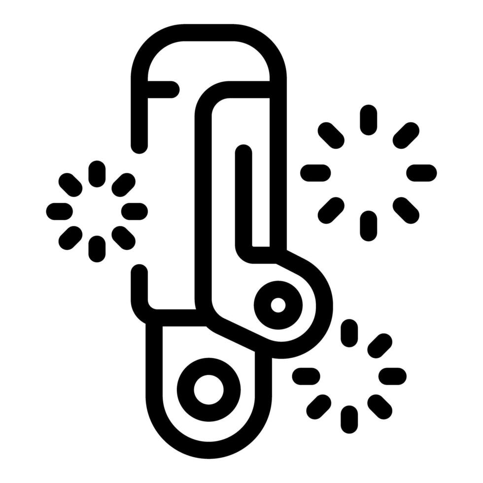 Robotic arm picking up sparkling diamond icon vector