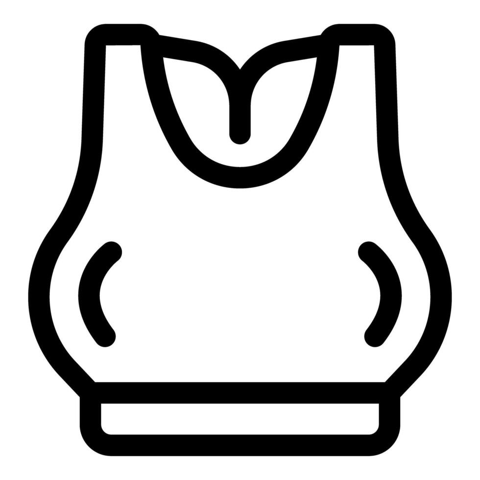 Sports bra icon depicting a female athlete wearing sportswear vector