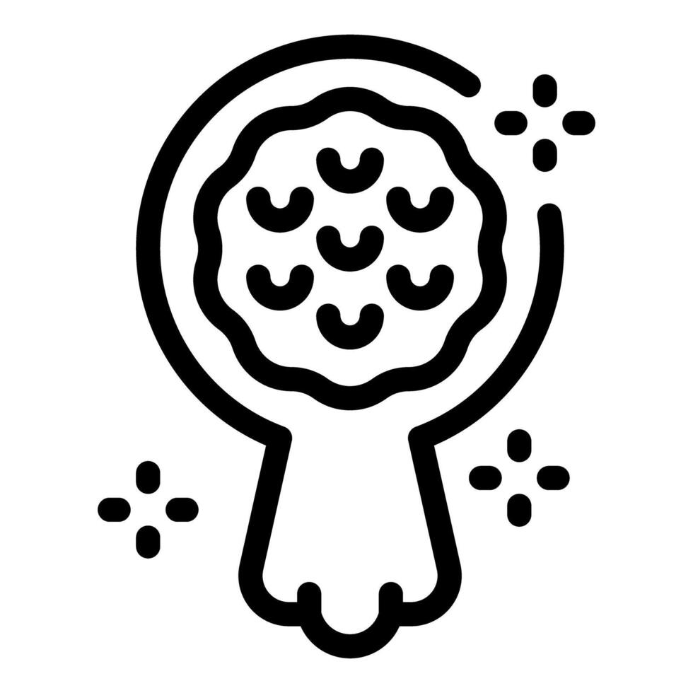 Delicious pizza being served on a plate with a pizza peel icon vector