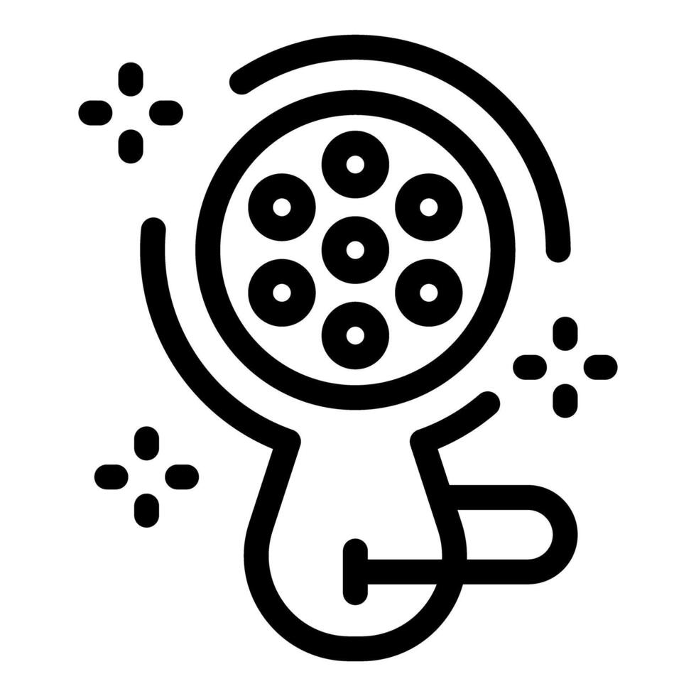 Surgical lamp shining brightly icon representing medical procedures vector