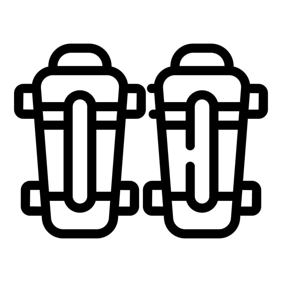 Pair of shin guards protecting legs during soccer game vector